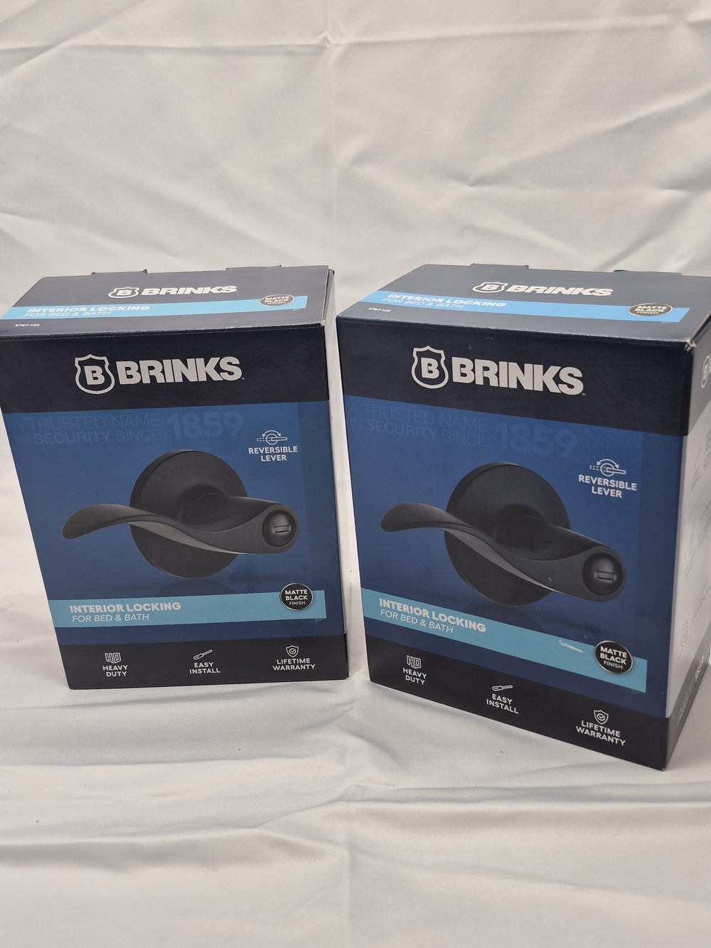 Brinks Interior Locking Reversible Lever Door Handle - Matte Black